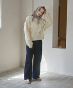 シャギージャガードニットトップス