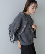 シャギージャガードニットトップス