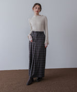 【選べるネック】チュールレイヤードリブニット