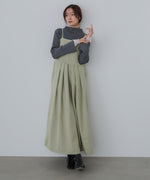 【選べるネック】チュールレイヤードリブニット