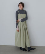 【選べるネック】チュールレイヤードリブニット