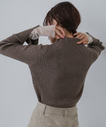 【選べるネック】チュールレイヤードリブニット