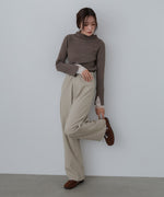 【選べるネック】チュールレイヤードリブニット