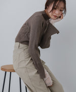 【選べるネック】チュールレイヤードリブニット