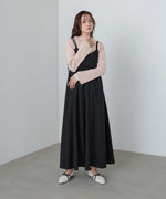 【選べるネック】チュールレイヤードリブニット