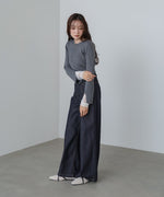 【選べるネック】チュールレイヤードリブニット