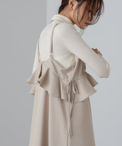 ペプラムキャミワンピース