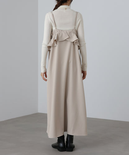 ペプラムキャミワンピース