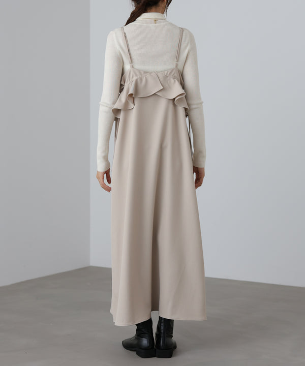 ペプラムキャミワンピース