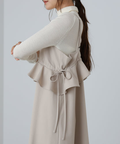 ペプラムキャミワンピース