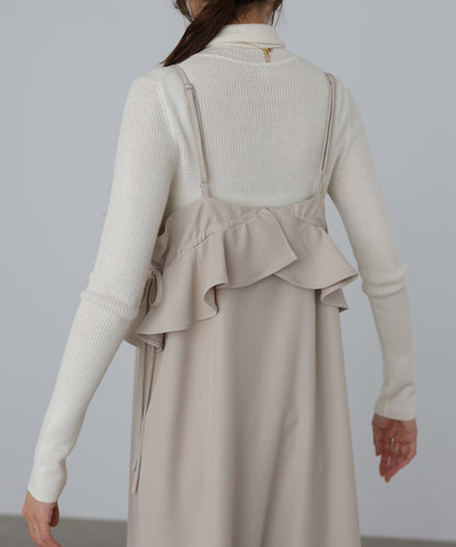 ペプラムキャミワンピース