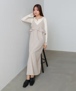 ペプラムキャミワンピース