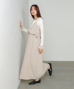 ペプラムキャミワンピース