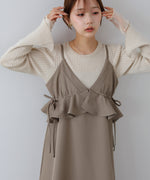 ペプラムキャミワンピース