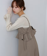 ペプラムキャミワンピース