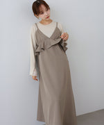 ペプラムキャミワンピース