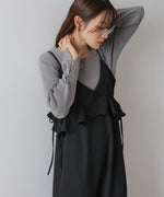 ペプラムキャミワンピース