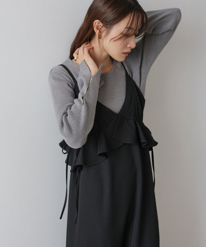 ペプラムキャミワンピース