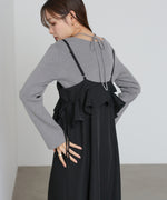 ペプラムキャミワンピース