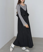 ペプラムキャミワンピース