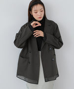 シアー切替ダブルテーラードジャケット