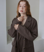 シアー切替ダブルテーラードジャケット