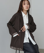 シアー切替ダブルテーラードジャケット