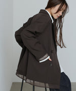 シアー切替ダブルテーラードジャケット