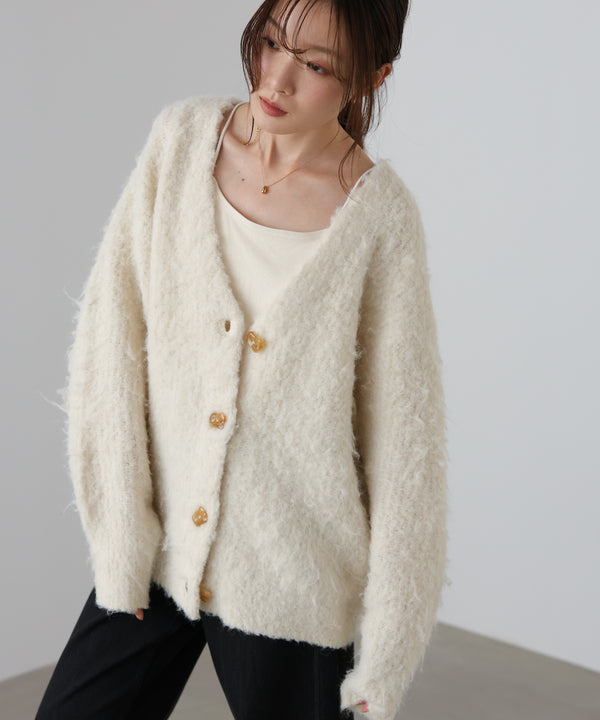 ブラッシュドニットカーディガン