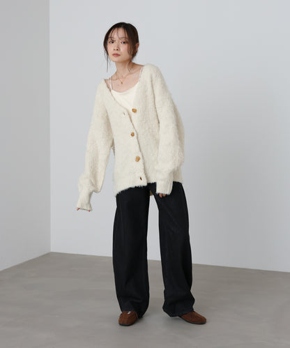 ブラッシュドニットカーディガン