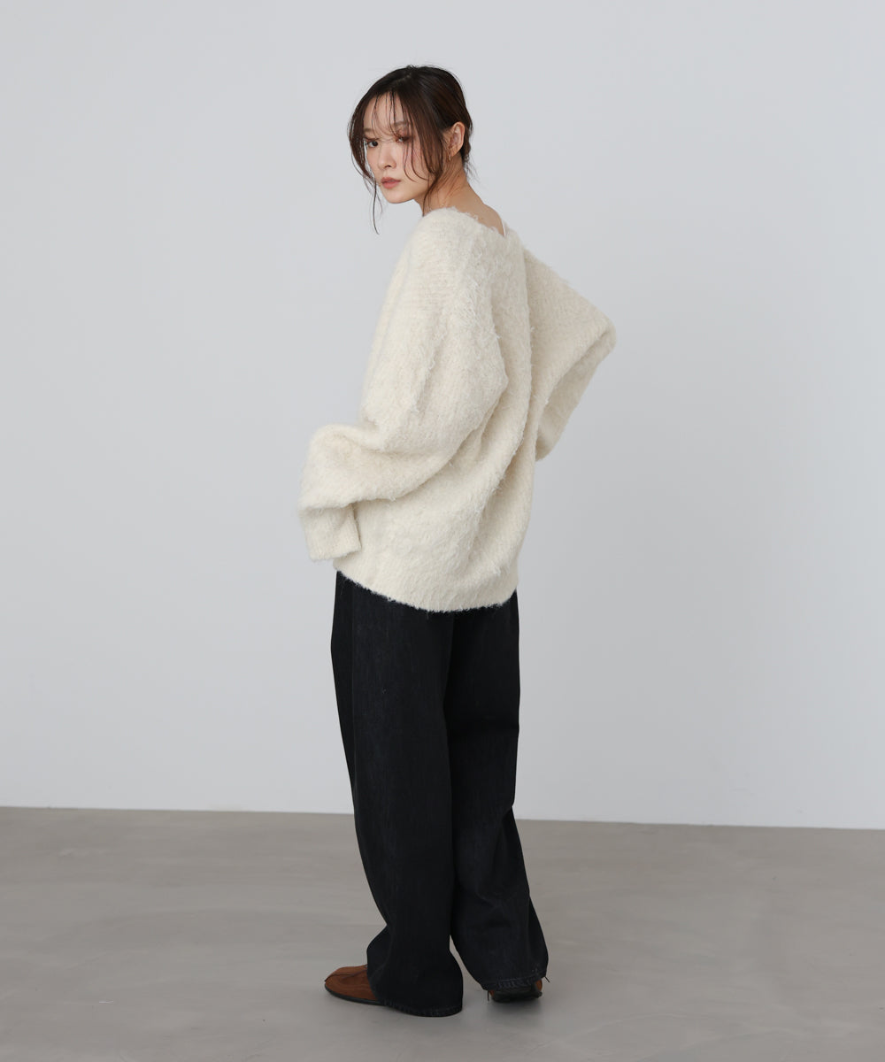 ブラッシュドニットカーディガン