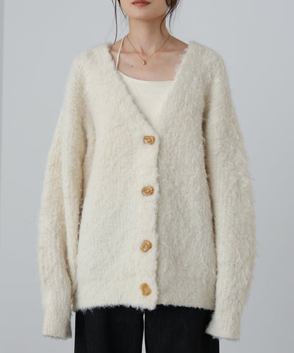 ブラッシュドニットカーディガン