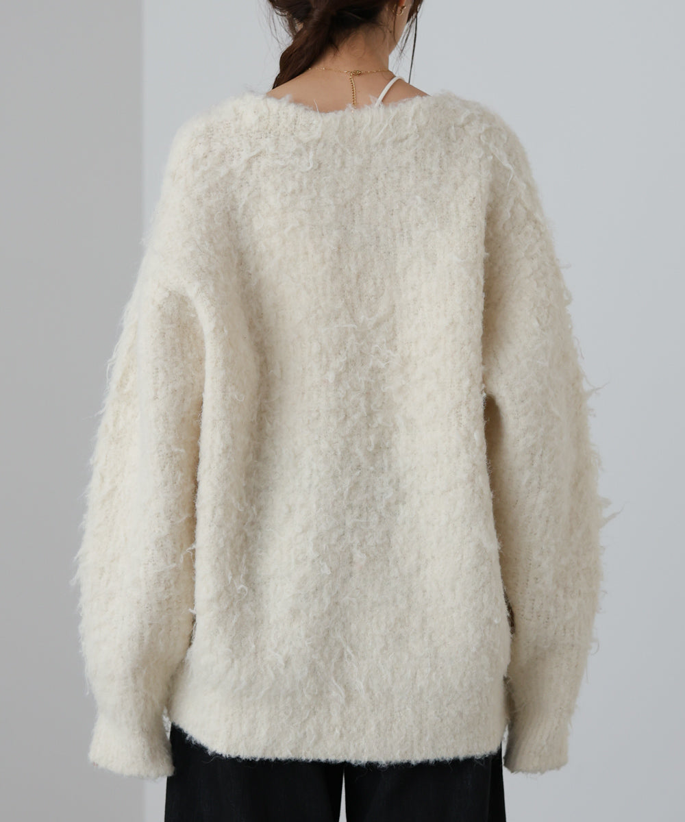 ブラッシュドニットカーディガン