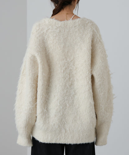 ブラッシュドニットカーディガン