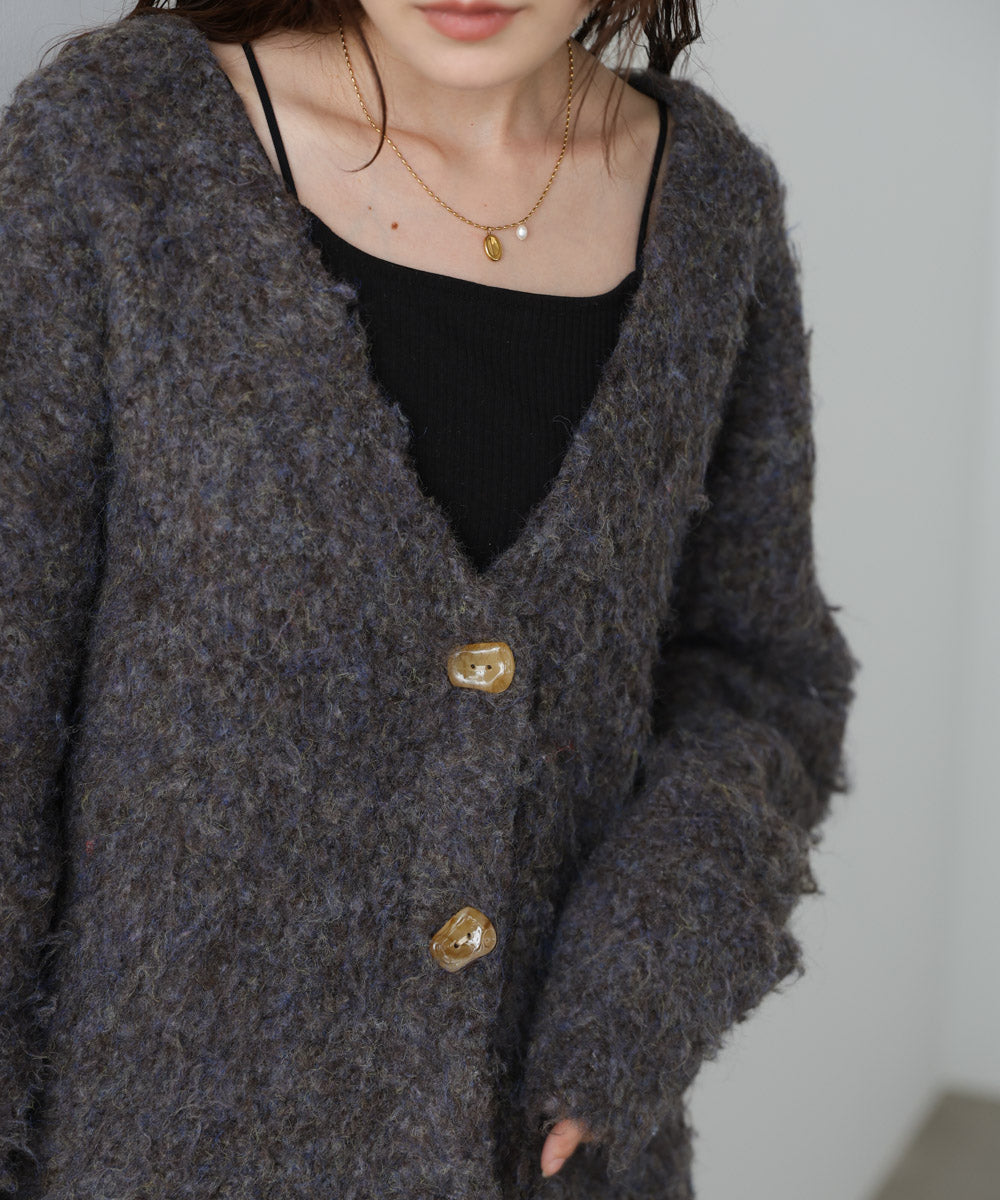 ブラッシュドニットカーディガン