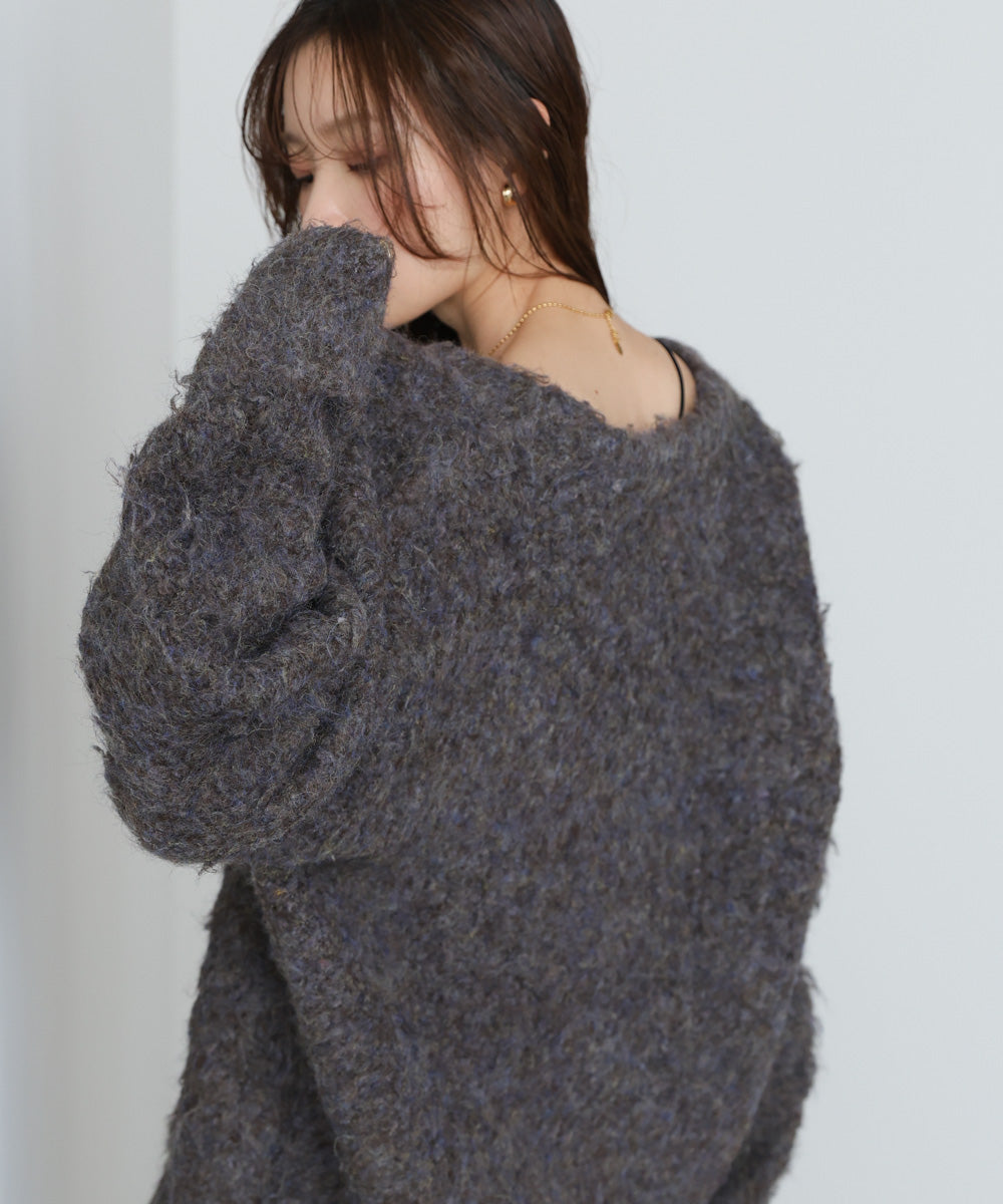 ブラッシュドニットカーディガン