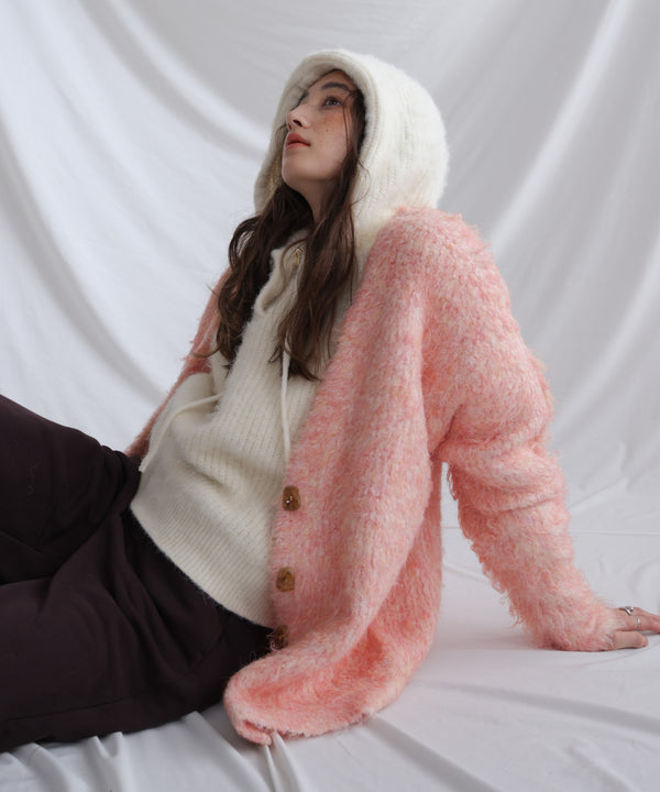 ブラッシュドニットカーディガン