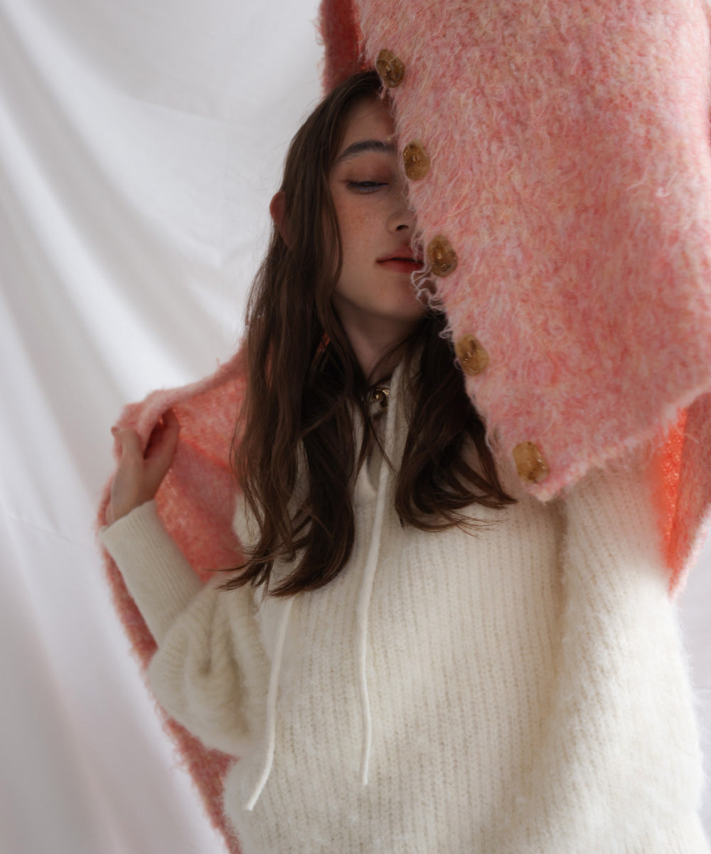 ブラッシュドニットカーディガン