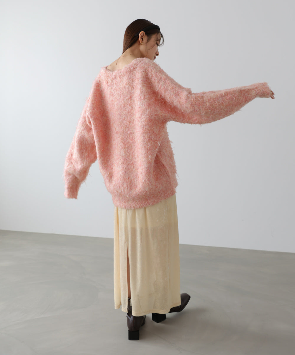 ブラッシュドニットカーディガン