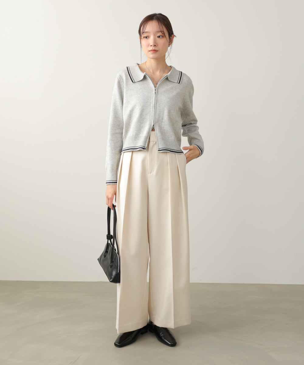 ツータックワイドパンツ