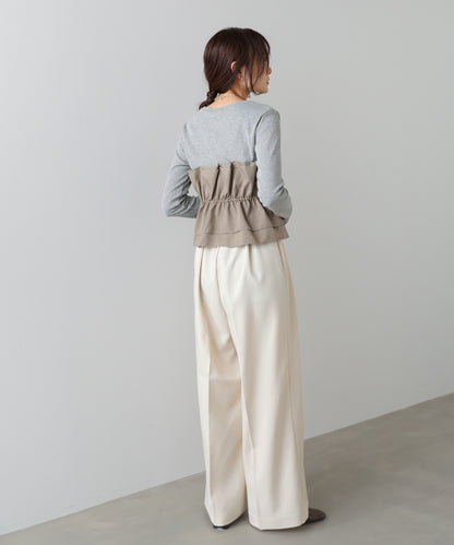 ツータックワイドパンツ