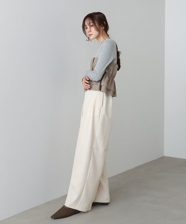 ツータックワイドパンツ