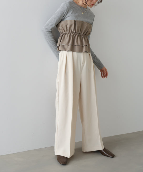 ツータックワイドパンツ