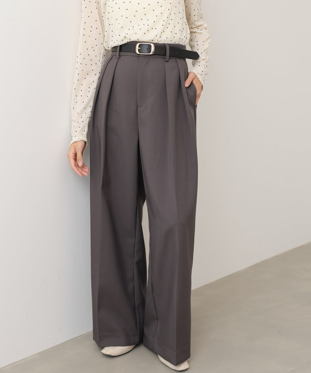 ツータックワイドパンツ