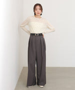 ツータックワイドパンツ