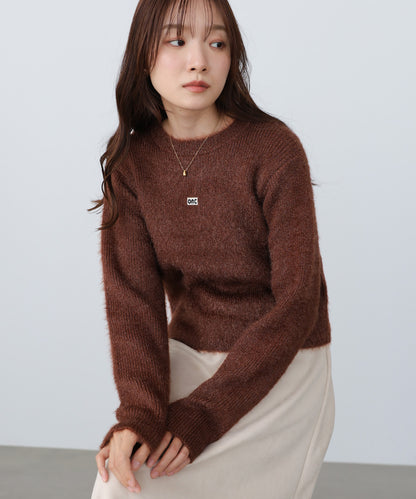 シャギーシャイニーニット