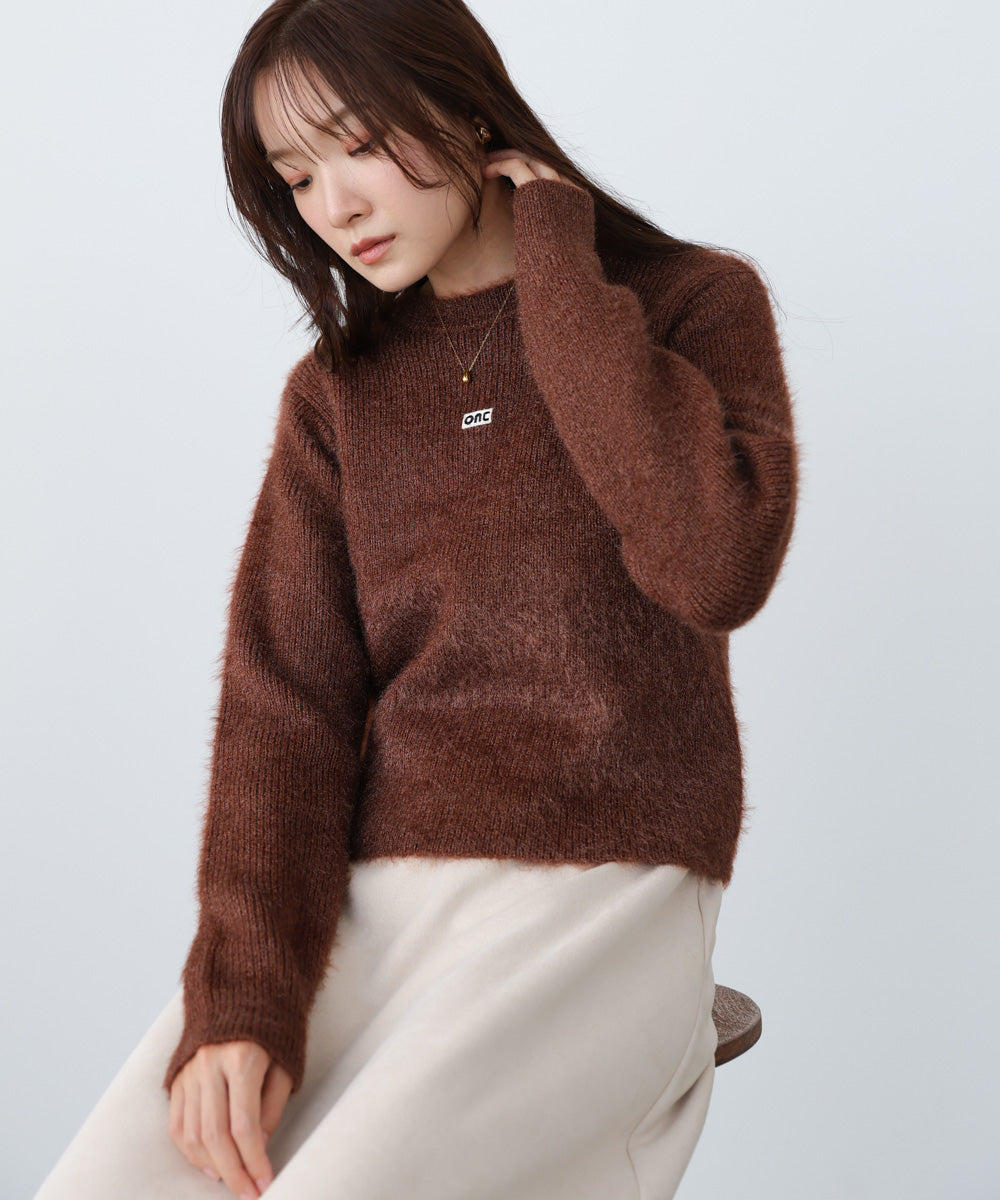 シャギーシャイニーニット