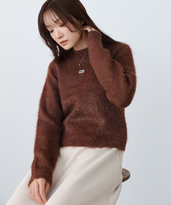 シャギーシャイニーニット