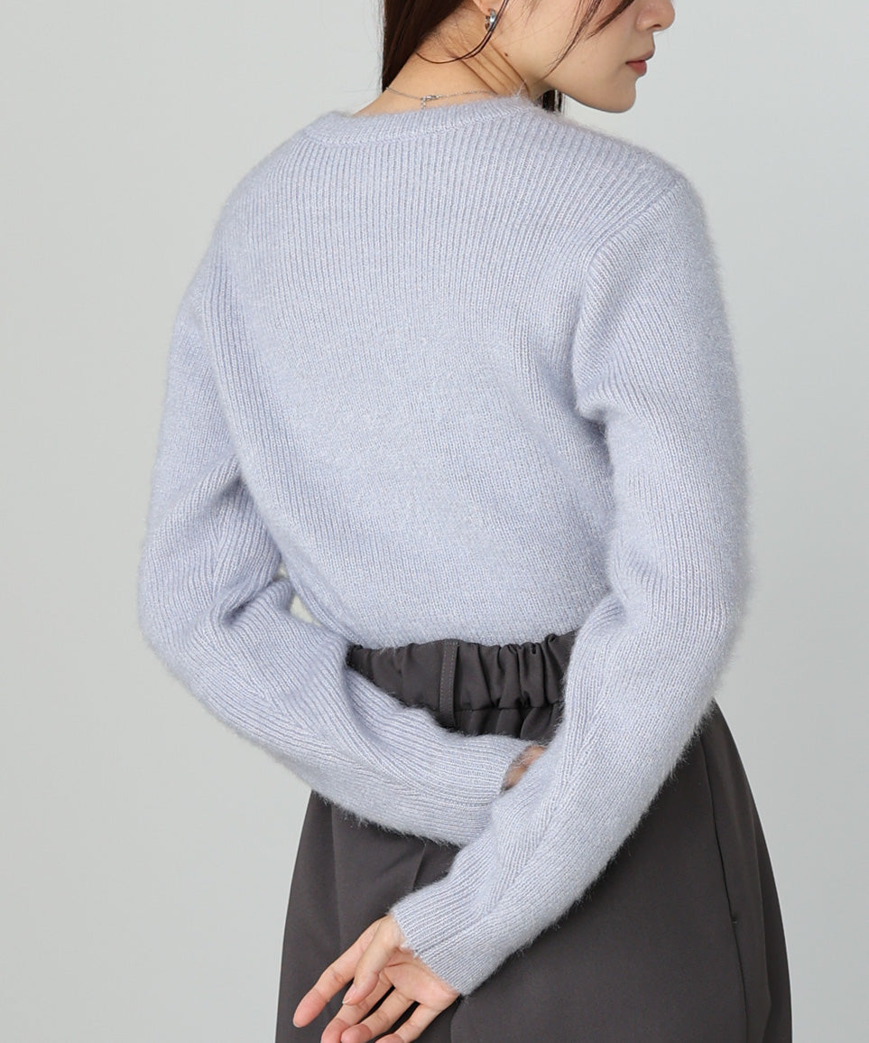 シャギーシャイニーニット