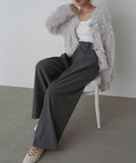 フロントワイドタックネップ入ワイドパンツ